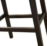 31" Black And Espresso Solid Wood Backless Bar Height Bar Chair - Homeroots - Flyclothing LLC