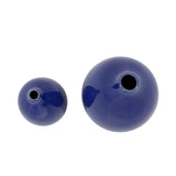 Set Of 2 Deep Indigo Blue Ceramic Bulb Vases - Homeroots - Flyclothing LLC