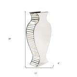 Curvy Art Deco Style Mirrored Vase - Homeroots - Flyclothing LLC