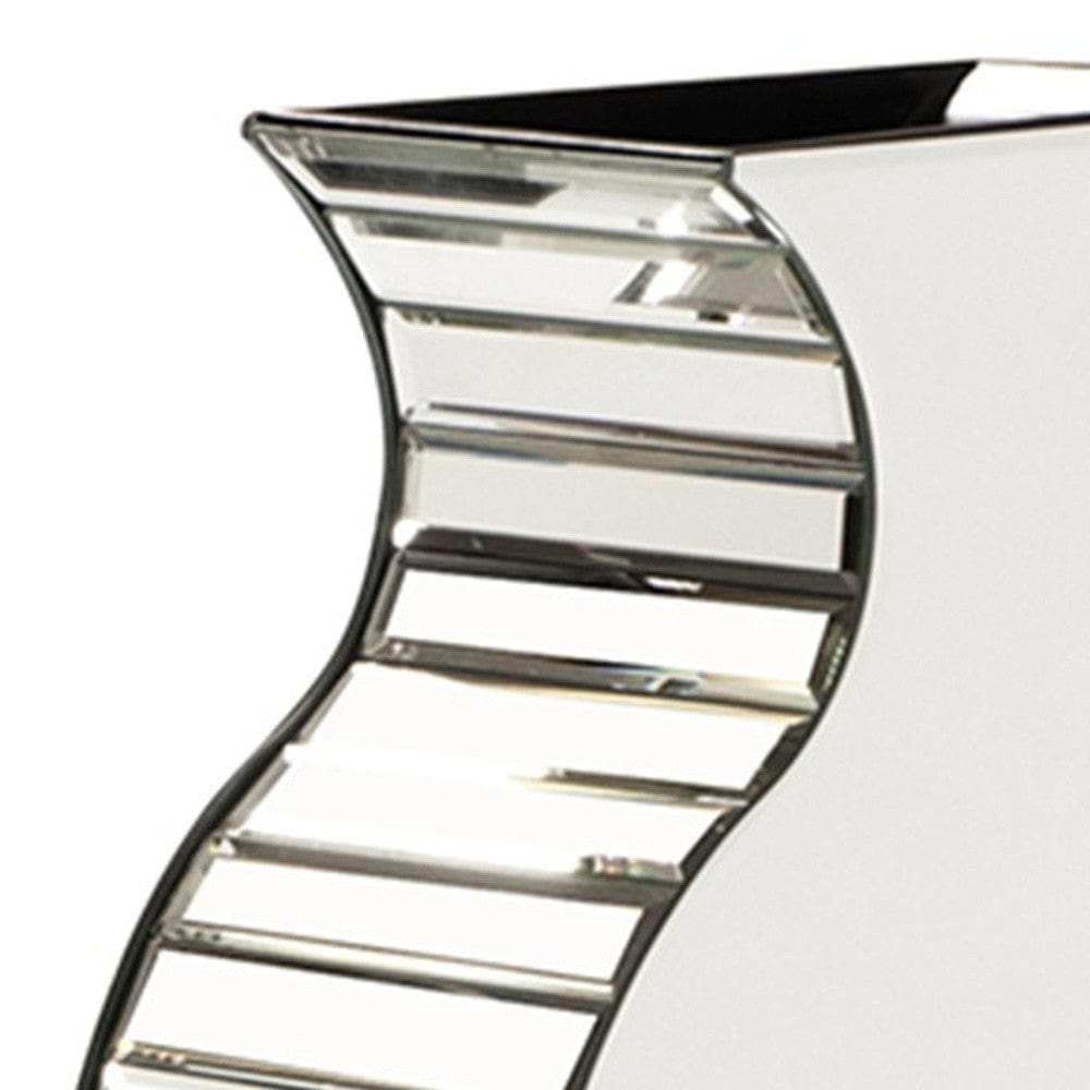 Curvy Art Deco Style Mirrored Vase - Homeroots - Flyclothing LLC