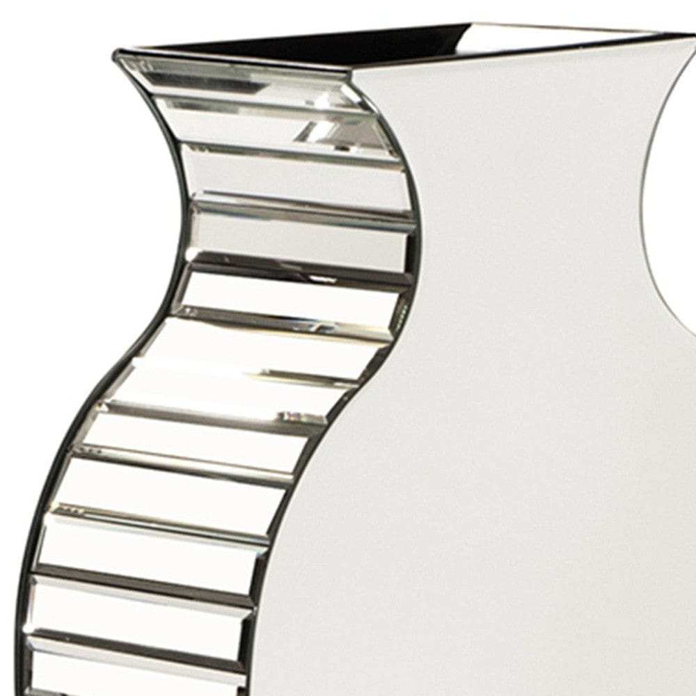 Curvy Art Deco Style Mirrored Vase - Homeroots - Flyclothing LLC