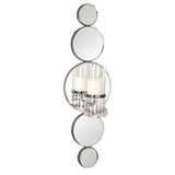 Silver and Clear Modern Bling Mirrored Wall Sconce - Homeroots - Flyclothing LLC