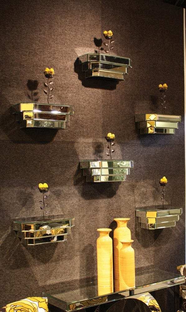 Contemporary Floating Mirrored Glass Stepped Shelf - Homeroots - Flyclothing LLC