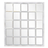 Rectangular Whitewash Window Pane Tile Mirror - Homeroots - Flyclothing LLC
