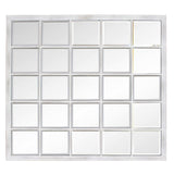 Rectangular Whitewash Window Pane Tile Mirror - Homeroots - Flyclothing LLC