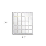 Rectangular Whitewash Window Pane Tile Mirror - Homeroots - Flyclothing LLC