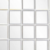 Rectangular Whitewash Window Pane Tile Mirror - Homeroots - Flyclothing LLC