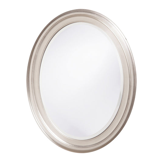 33" Silver Oval Framed Accent Mirror - Homeroots