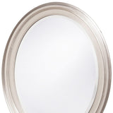 33" Silver Oval Framed Accent Mirror - Homeroots - Flyclothing LLC