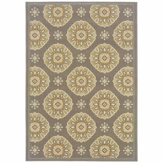 Gray Moroccan Indoor Outdoor Area Rug - Homeroots - Flyclothing LLC