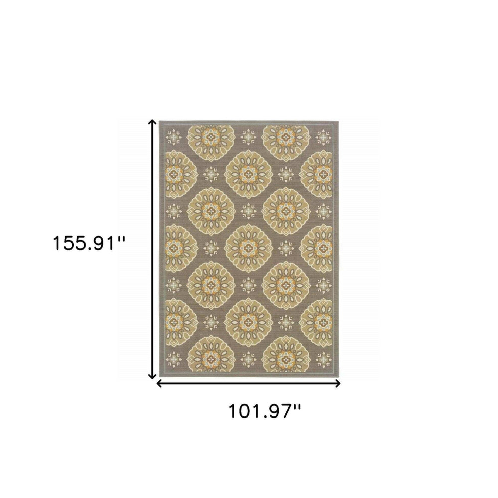 Gray Moroccan Indoor Outdoor Area Rug - Homeroots - Flyclothing LLC
