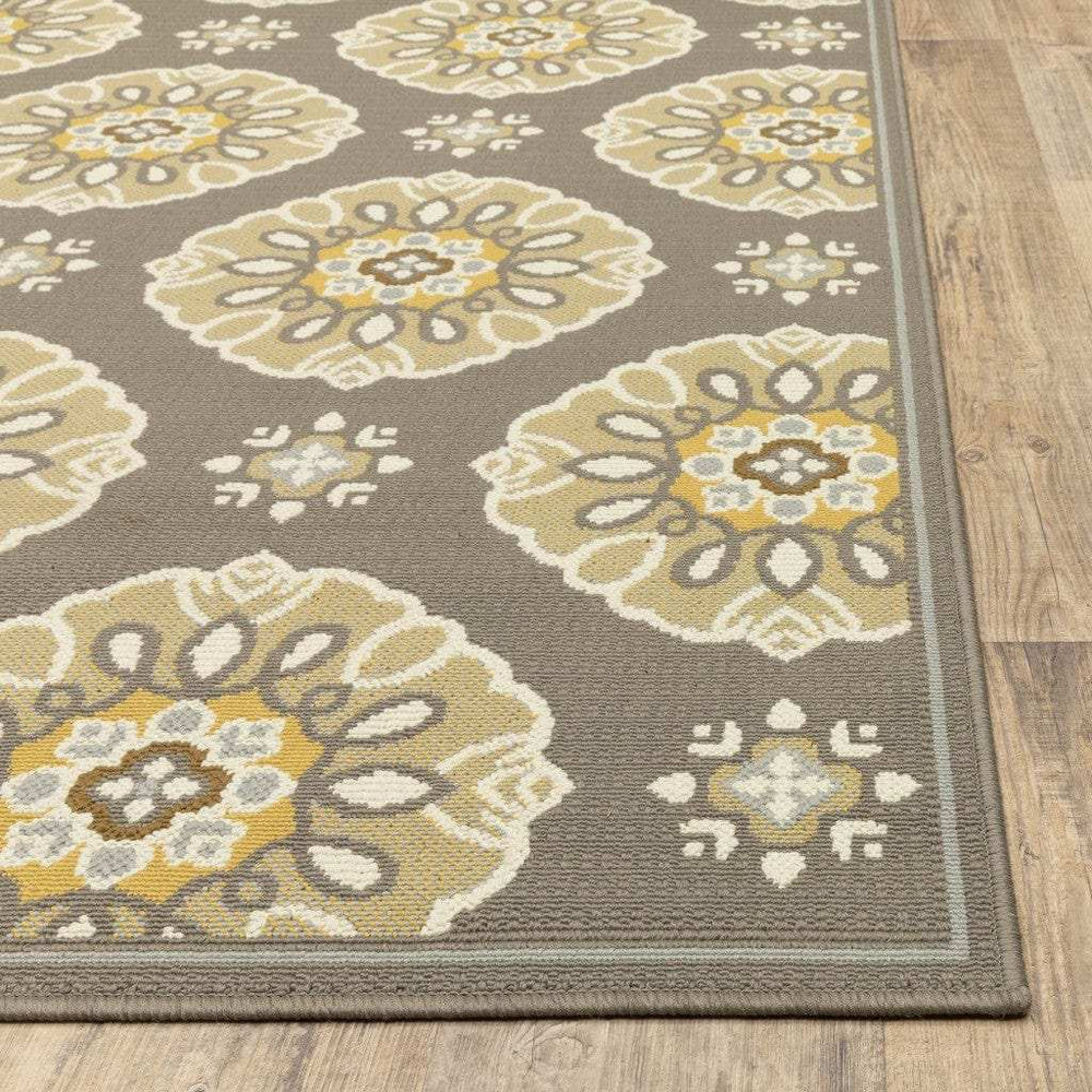 Gray Moroccan Indoor Outdoor Area Rug - Homeroots - Flyclothing LLC