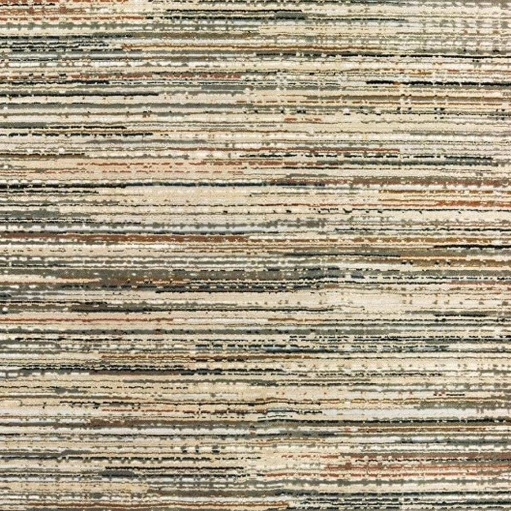 9' X 12' Ivory Sage Abtract Lines Indoor Area Rug - Homeroots - Flyclothing LLC