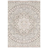 9' X 12' Ivory Grey Distresed Oversize Medallion Indoor Area Rug - Homeroots - Flyclothing LLC