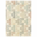 3' X 6' Ivory Multi Neutral Tone Scratch Indoor Area Rug - Homeroots - Flyclothing LLC