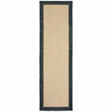 2' X 8' Beige and Black Indoor Outdoor Area Rug - Homeroots - Flyclothing LLC