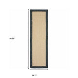 2' X 8' Beige and Black Indoor Outdoor Area Rug - Homeroots - Flyclothing LLC