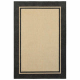 Beige and Black Indoor Outdoor Area Rug - Homeroots - Flyclothing LLC