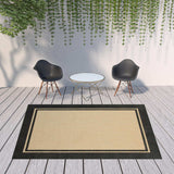Beige and Black Indoor Outdoor Area Rug - Homeroots - Flyclothing LLC