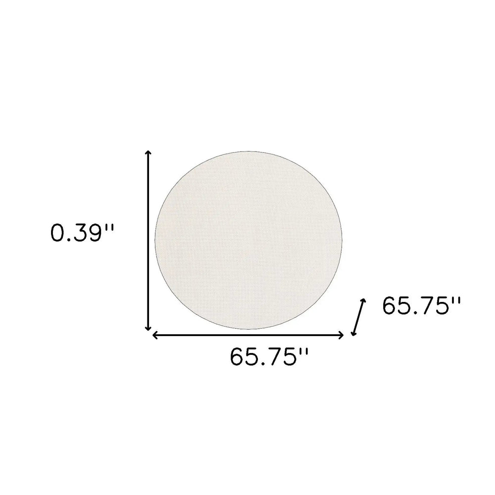 6" Round Beige Non Sip Rug Pad - Homeroots