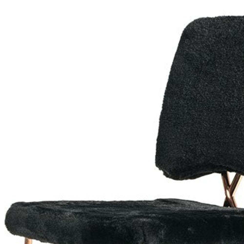 Set Of 2 Gold Black Fabric Solid Back Dining Chairs - Homeroots - Flyclothing LLC