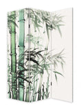 Three Panel Reversible Bamboo Art Room Divider Screen - Homeroots - Flyclothing LLC