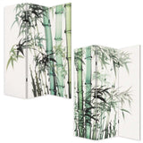 Three Panel Reversible Bamboo Art Room Divider Screen - Homeroots - Flyclothing LLC