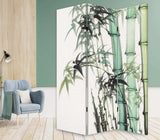 Three Panel Reversible Bamboo Art Room Divider Screen - Homeroots - Flyclothing LLC