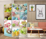 Three Panel Reversible Easter Spring Art Room Divider Screen - Homeroots - Flyclothing LLC