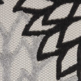 8' X 11' Black And White Floral Indoor Outdoor Area Rug - Homeroots - Flyclothing LLC