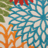 2' X 8' Green And Ivory Floral Indoor Outdoor Area Rug - Homeroots - Flyclothing LLC