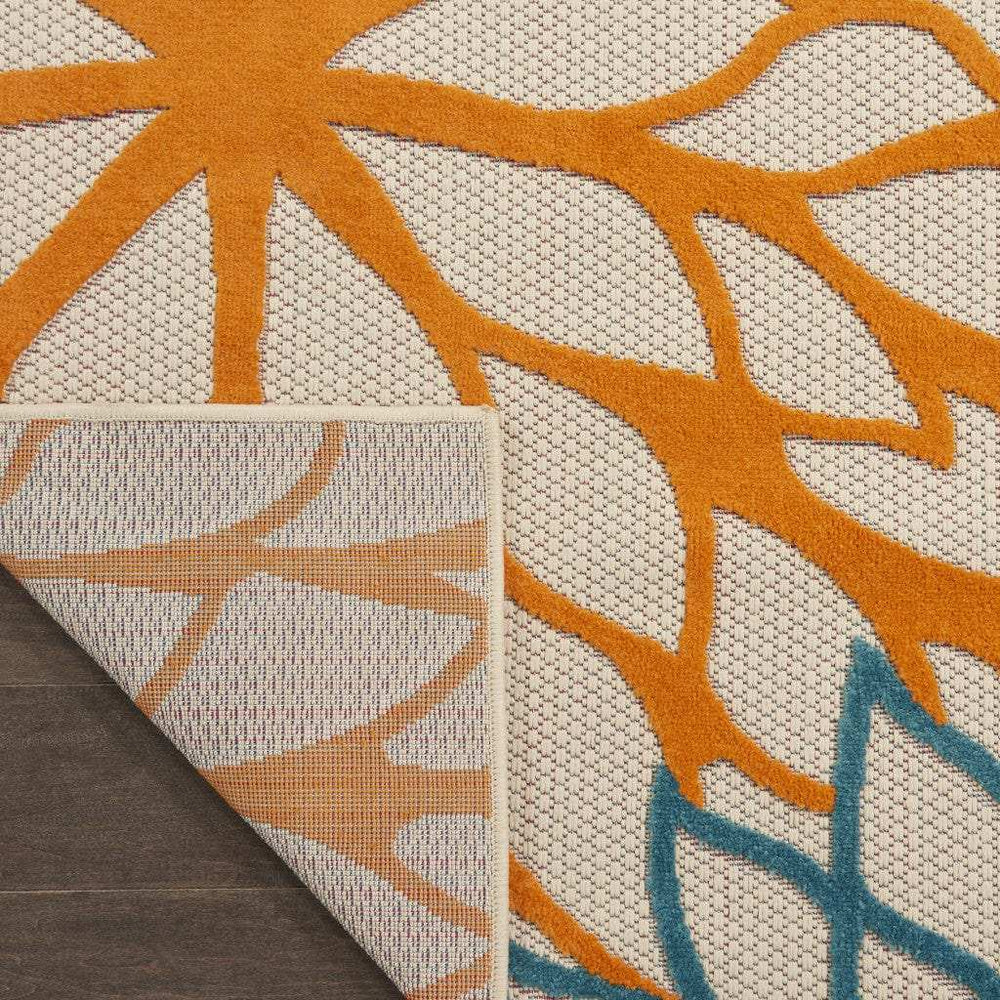 6' X 9' Green And Ivory Floral Indoor Outdoor Area Rug - Homeroots - Flyclothing LLC