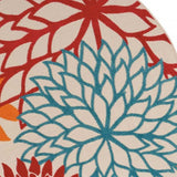 8' Round Green And Ivory Round Floral Indoor Outdoor Area Rug - Homeroots - Flyclothing LLC