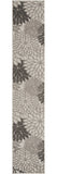 2' X 10' Gray Floral Indoor Outdoor Area Rug - Homeroots - Flyclothing LLC