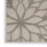 8' X 11' Gray Floral Indoor Outdoor Area Rug - Homeroots - Flyclothing LLC