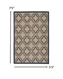 5' X 8' Blue And Ivory Indoor Outdoor Area Rug - Homeroots - Flyclothing LLC