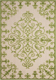 4' X 6' Green Damask Indoor Outdoor Area Rug - Homeroots - Flyclothing LLC