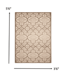 4' X 6' Cream Moroccan Indoor Outdoor Area Rug - Homeroots - Flyclothing LLC