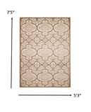 5' X 8' Cream Moroccan Indoor Outdoor Area Rug - Homeroots - Flyclothing LLC