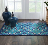 3' X 4' Blue And Ivory Moroccan Indoor Outdoor Area Rug - Homeroots - Flyclothing LLC