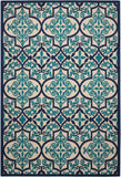 5' X 8' Blue And Ivory Moroccan Indoor Outdoor Area Rug - Homeroots - Flyclothing LLC