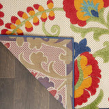 2' X 10' Green And Ivory Floral Indoor Outdoor Area Rug - Homeroots - Flyclothing LLC