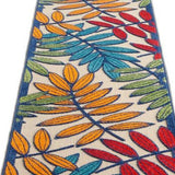 2' X 10' Ivory And Blue Floral Indoor Outdoor Area Rug - Homeroots - Flyclothing LLC