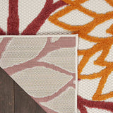 5' X 7' Red Multi Colored Floral Indoor Outdoor Area Rug - Homeroots - Flyclothing LLC
