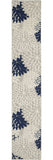 2' X 10' Ivory And Blue Floral Indoor Outdoor Area Rug - Homeroots - Flyclothing LLC