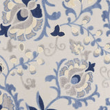 8' Round Blue And Gray Round Floral Indoor Outdoor Area Rug - Homeroots - Flyclothing LLC