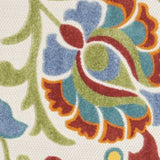 8' Round Green And Ivory Round Floral Indoor Outdoor Area Rug - Homeroots - Flyclothing LLC