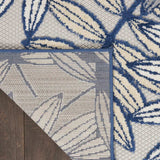 4' X 6' Ivory And Blue Floral Indoor Outdoor Area Rug - Homeroots - Flyclothing LLC