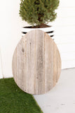 12" Farmhouse Weathered Gray Wooden Large Egg - Homeroots - Flyclothing LLC