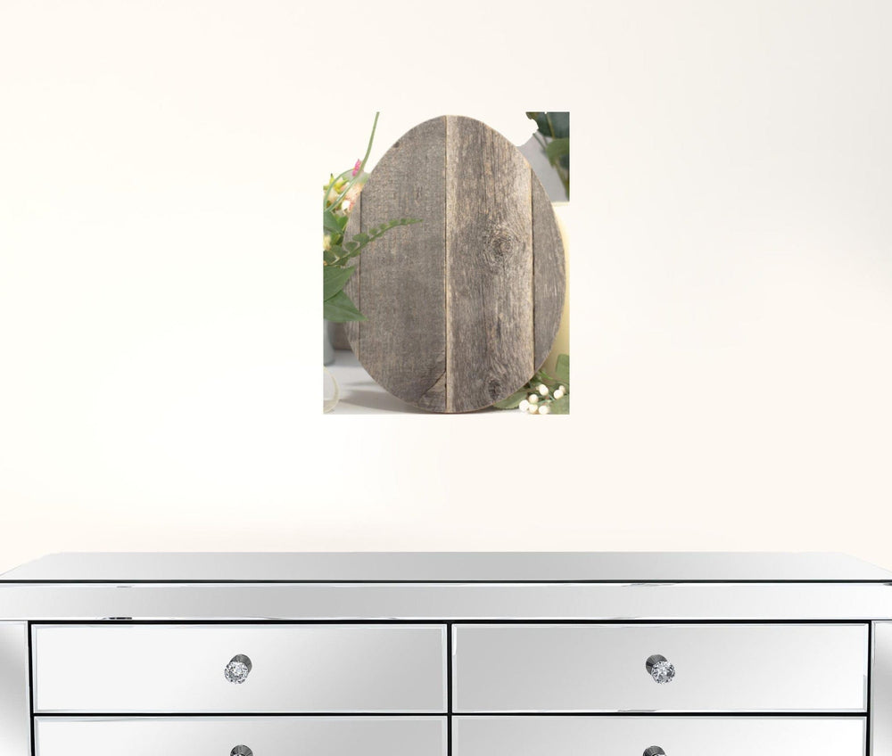 12" Farmhouse Weathered Gray Wooden Large Egg - Homeroots - Flyclothing LLC